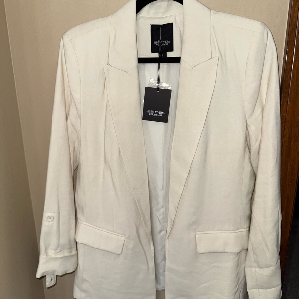 Simply Vera VeraWang Easy Blazer in Vanilla Ice